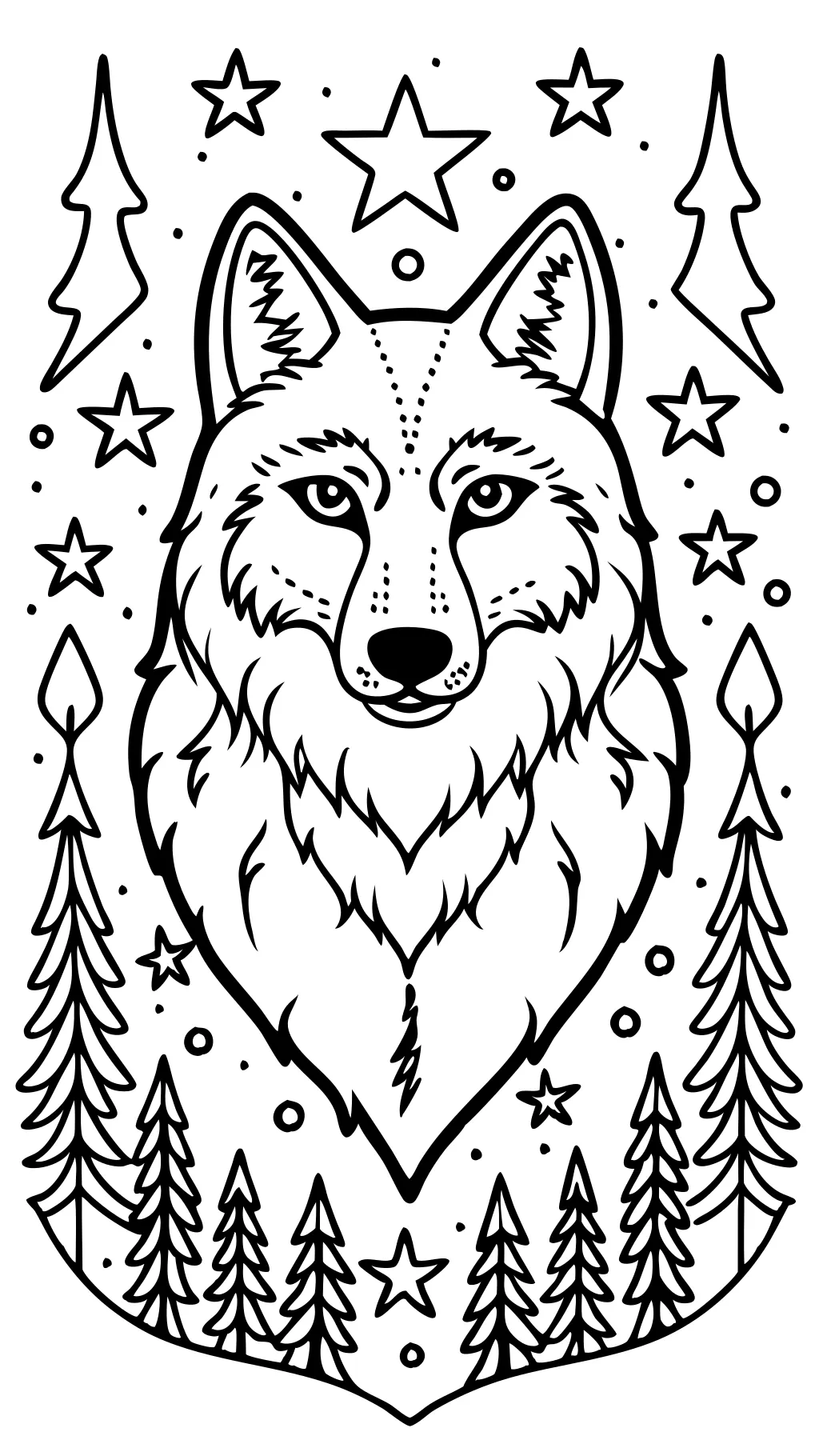 coloriages pour adultes loup